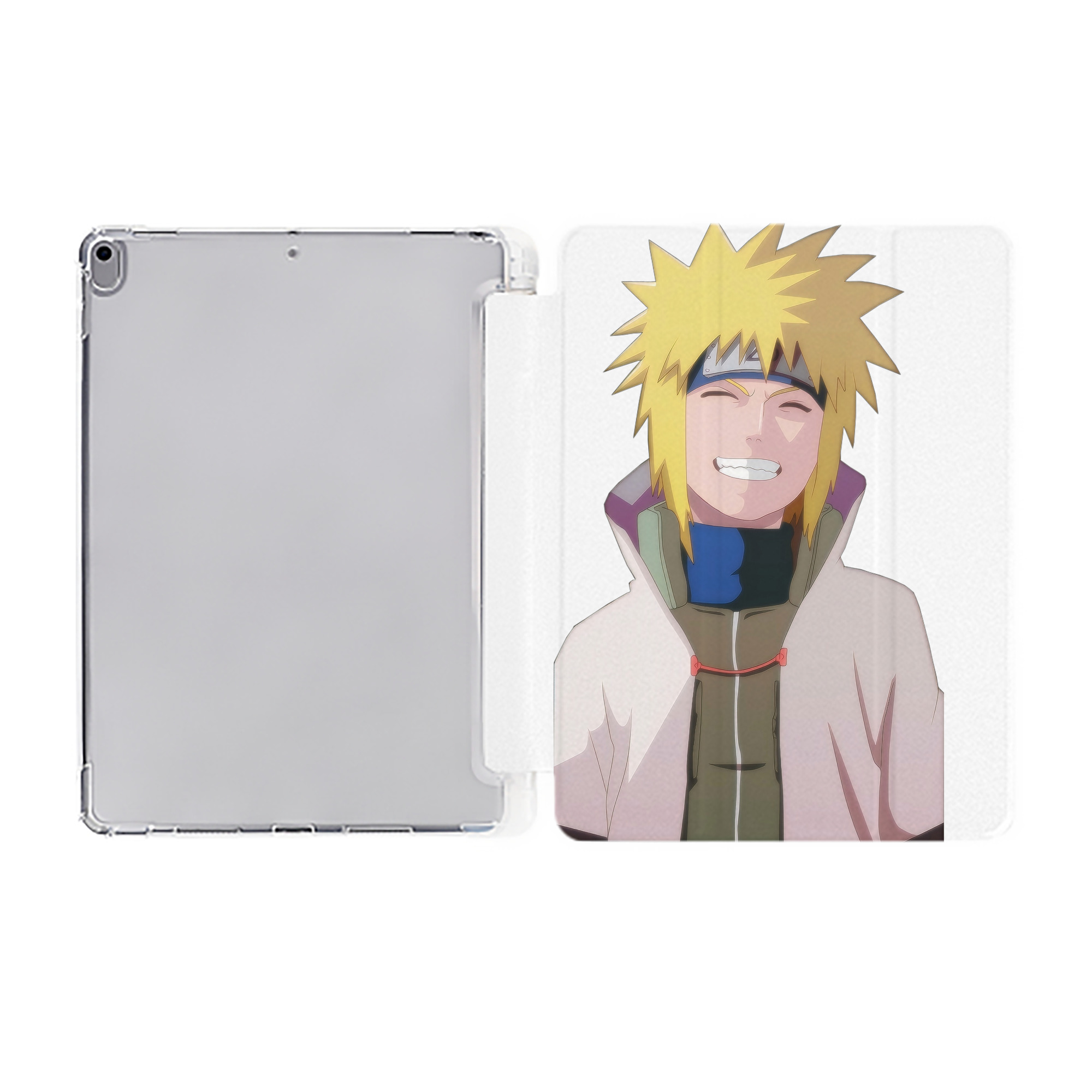 （画像用） NARUTO -ナルト- 波風 ミナト Namikaze Minato IPad ケース ペン収納付き 三つ折りスタンド PUレザー×シリコン 対応機種9.5/10.5/10.9インチ